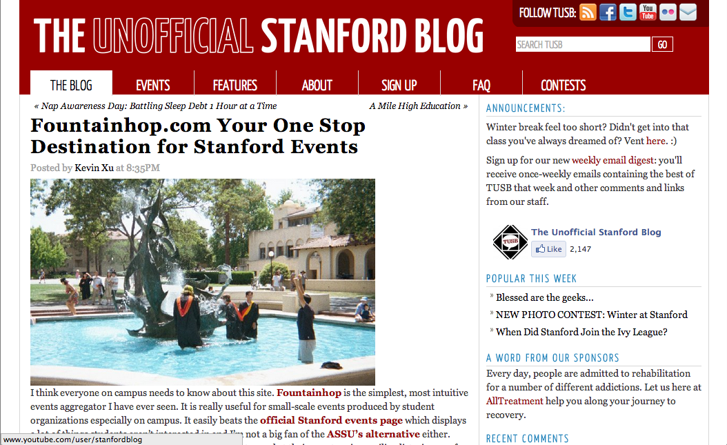 The Unofficial Stanford Blog
